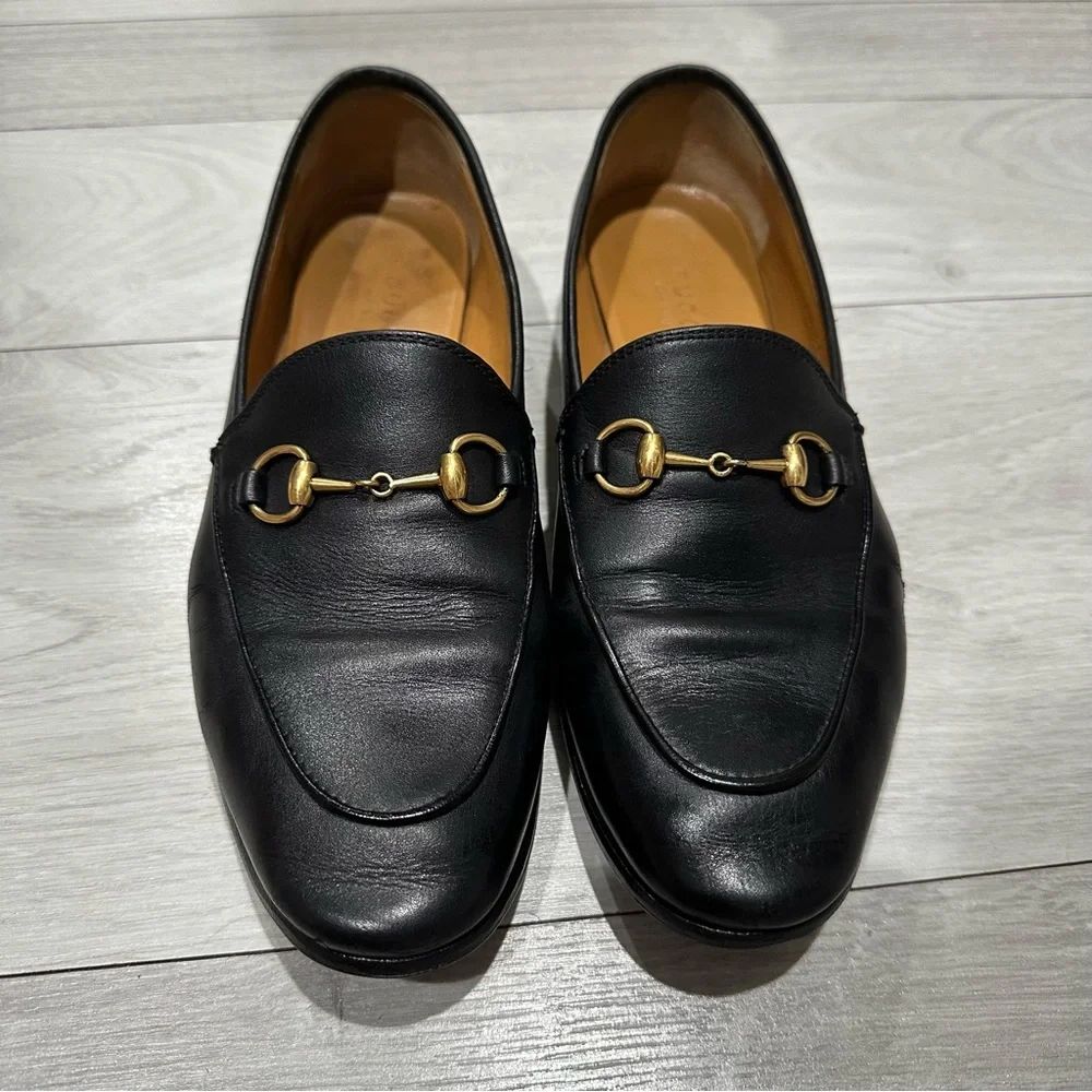 Gucci Jordaan Horsebit Leather Loafers - Picture 2 of 10